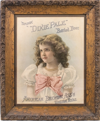 Dixie Pale American Brewing Houston Lithograph Sign