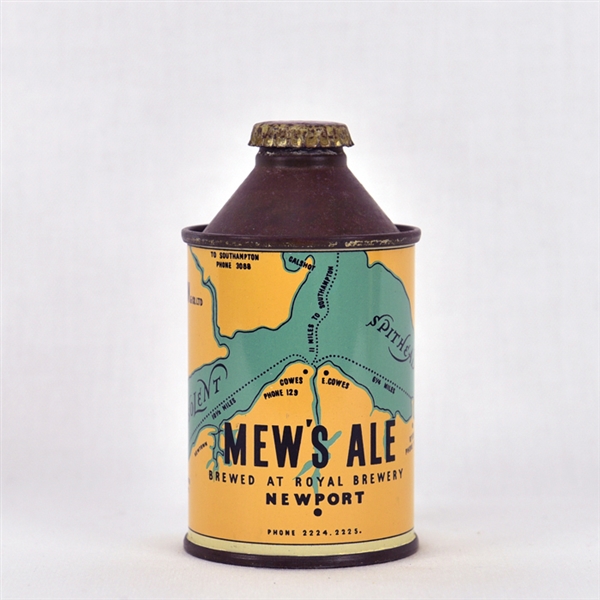 Mew’s Ale Early British Cone Top Beer Can