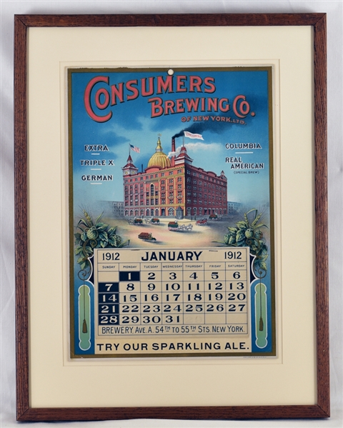 Consumers Brewing 1912 Calendar Lithograph