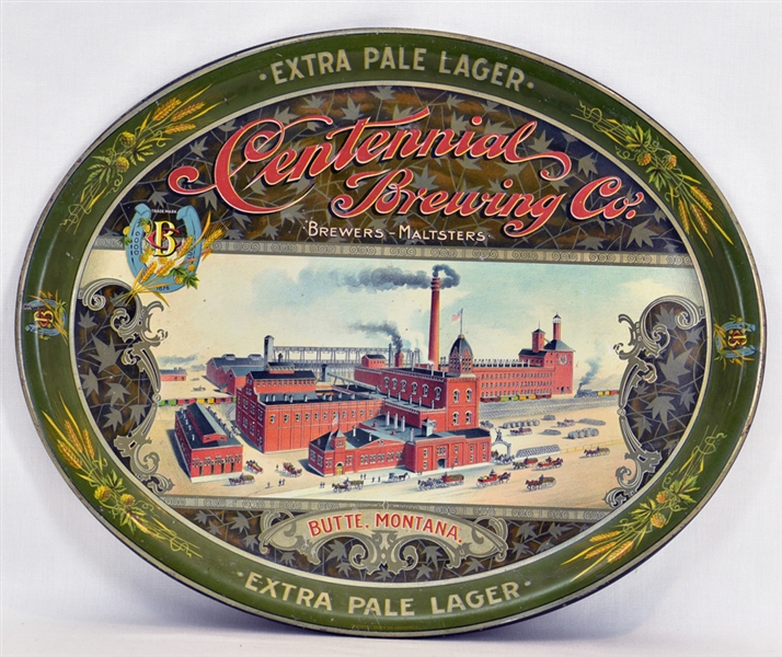 Centennial Brewing Pre-Prohibition Factory Scene Tray
