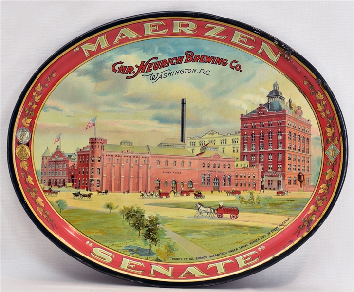 Chr. Heurich Pre-Prohibition Factory Scene Tray