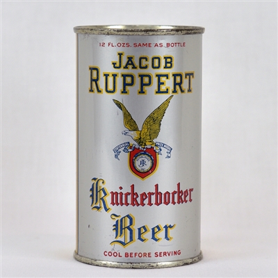 Jacob Ruppert Knickerbocker Beer Flat Top OI Beer Can