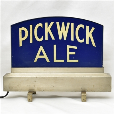 Pickwick Ale Etched Glass Cash Register Back Bar Lamp