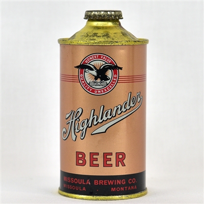Highlander Beer Low Profile Cone Top Can
