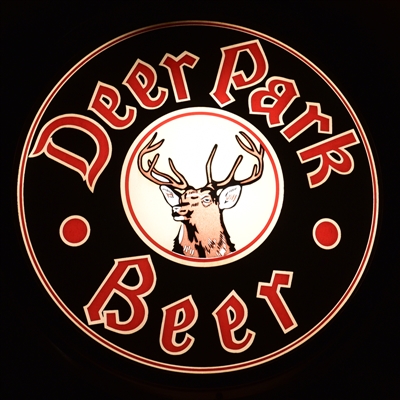 Deer Park Beer Reverse Painted Glass Lighted Sign