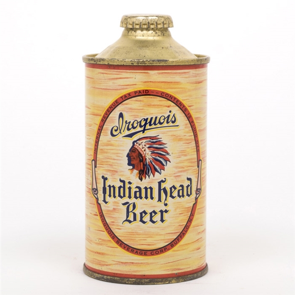 Iroquois Indian Head Beer Cone Top Can