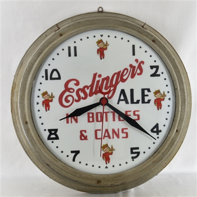 Esslinger’s Ale Reverse Painted Gillco Clock