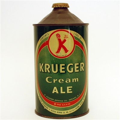 Krueger Cream Ale Quart Cone Top Can