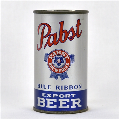 Pabst Blue Ribbon Export Beer Instructional Flat Top Can