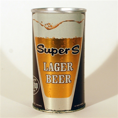 Super S Lager Beer Zip Top Beer Can