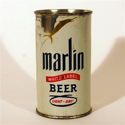 Marlin White Label Beer Flat Top Can