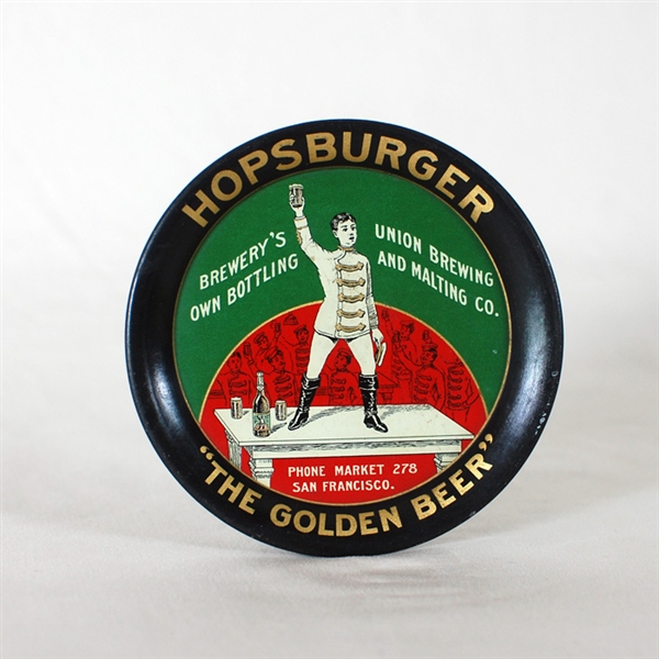 Hopsburger Golden Beer San Francisco Pre-prohibition Tip Tray