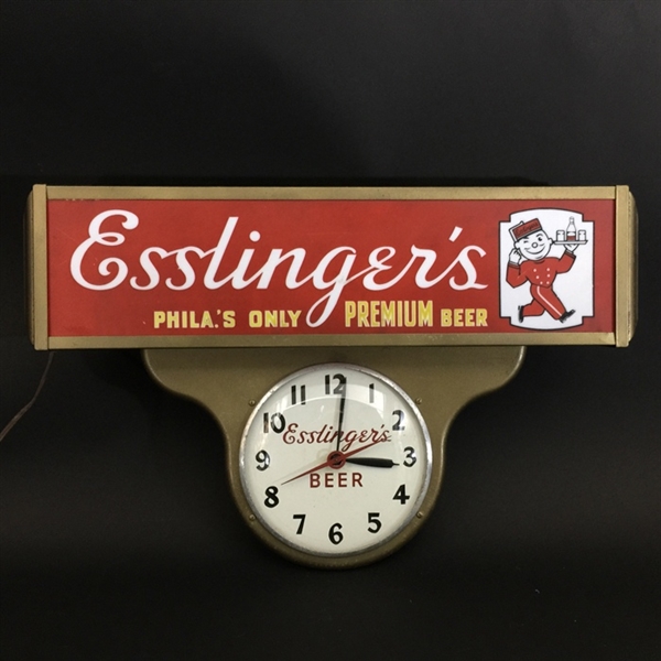 Esslinger Teardrop Little Man Beer Lamp Clock