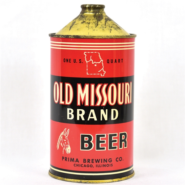 Old Missouri Brand Beer Quart Cone Top Can
