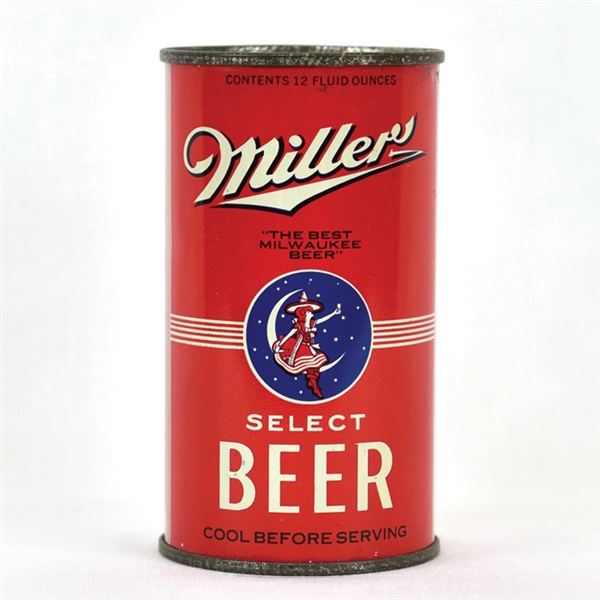 Miller Select Beer Opening Instruction Flat Top
