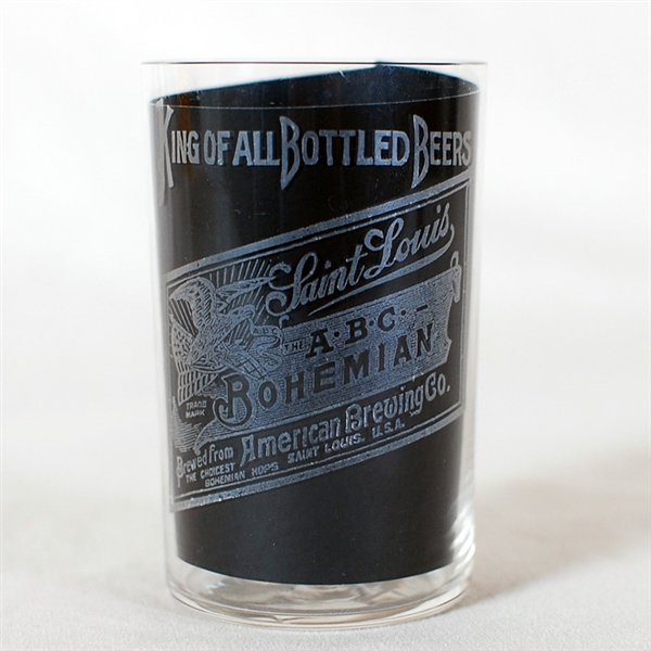 A.B.C. Bohemian American Brewing Etched Glass