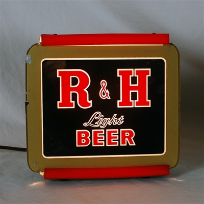 R&H Light Beer Back Bar Lighted Sign