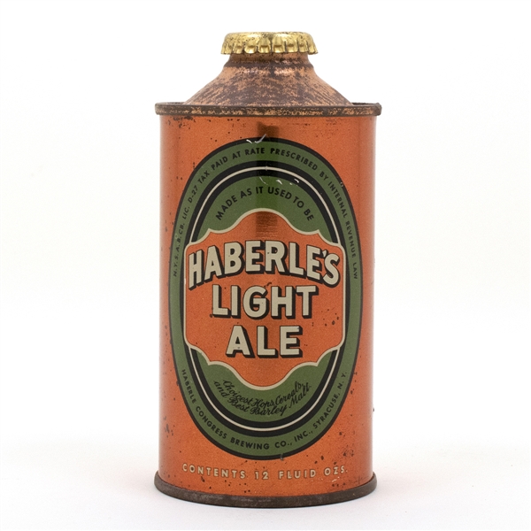 Haberles Light Ale Cone Top Beer Can