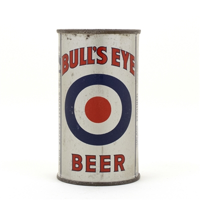 Bulls Eye Opening Instruction Flat Top Beer Can
