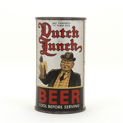 Dutch Lunch Opening Instruction Flat Top Beer Can