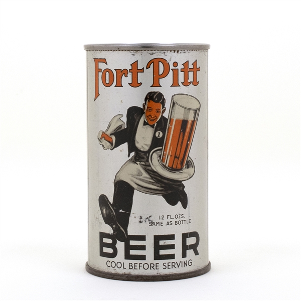 Fort Pitt Running Waiter Opening Instruction Beer Can