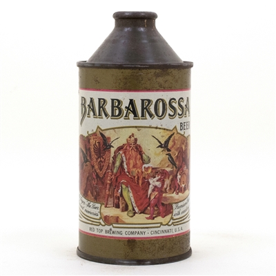Barbarossa Cone Top Beer Can