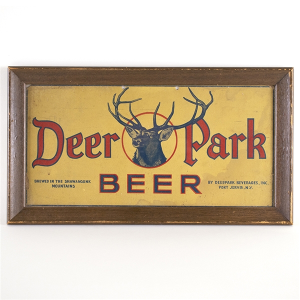 Deer Park Beer Framed Cardboard Sign