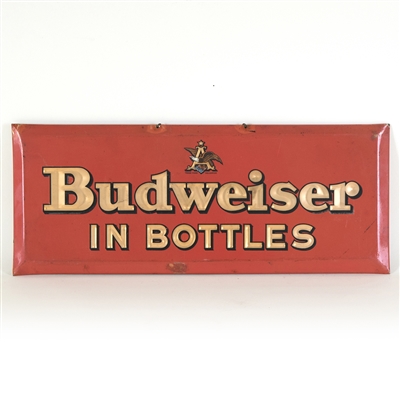 Budweiser Beer In Bottles Tin-Over-Cardboard Sign