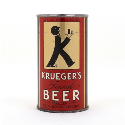 Kruegers Beer Opening Instruction Flat Top Beer Can