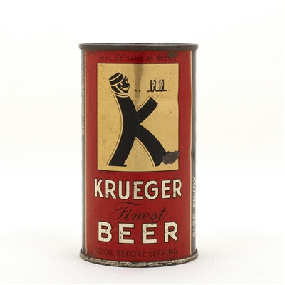 Krueger Beer opening Instruction Flat Top Beer Can