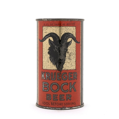Krueger Bock Beer Opening Instruction Flat Top