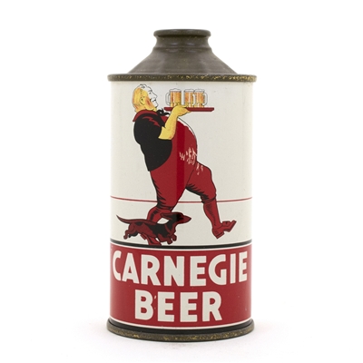 Carnegie Beer Low Profile Cone Top Beer Can