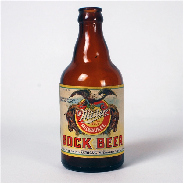 Miller Bock Beer Steinie Bottle LATE ADDITION