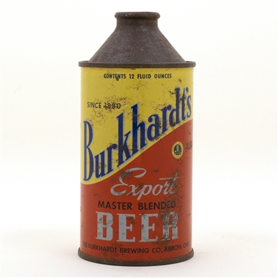 Burkhardts Export Cone Top Beer Can