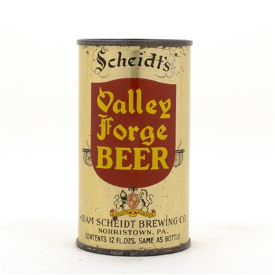 Valley Forge Opening Instruction Flat Top Beer Can