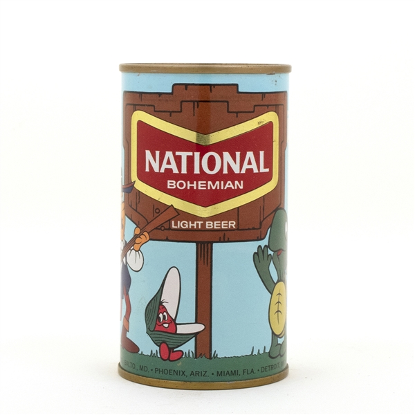 National Beer Cartoon Can Pull Tab Beer Can