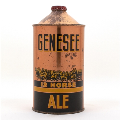 Genesee 12 Horse Ale Quart Cone Top