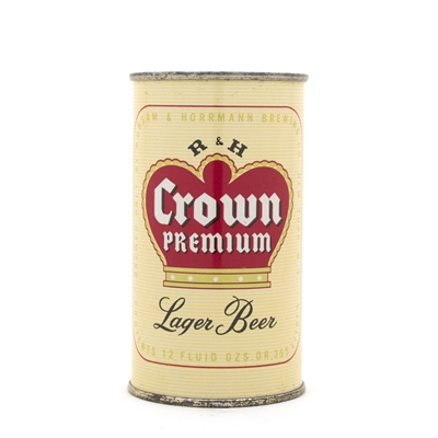 R&H Crown Premium Beer Flat Top Can