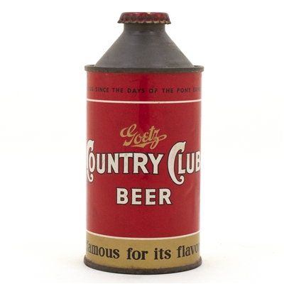 Goetz Country Club Cone Top Beer Can