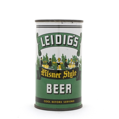 Leidig’s Pilsner Beer Instructional Flat Top Can