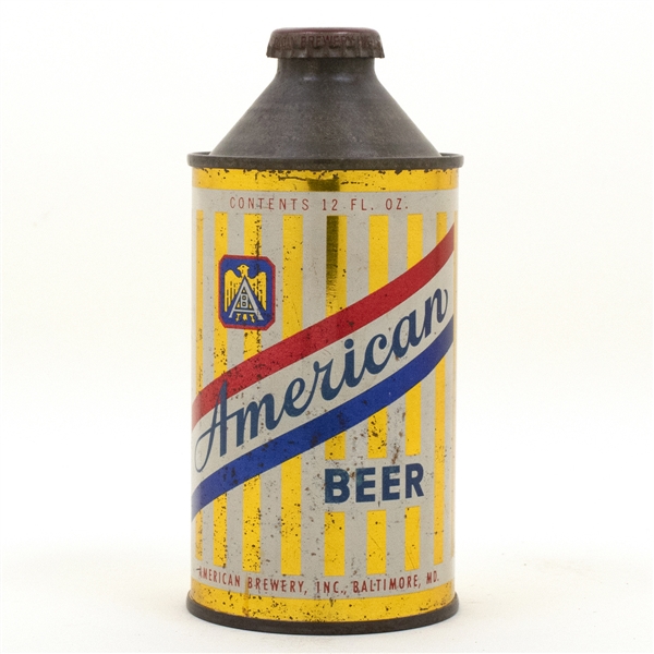 American Beer Cone Top Beer Can