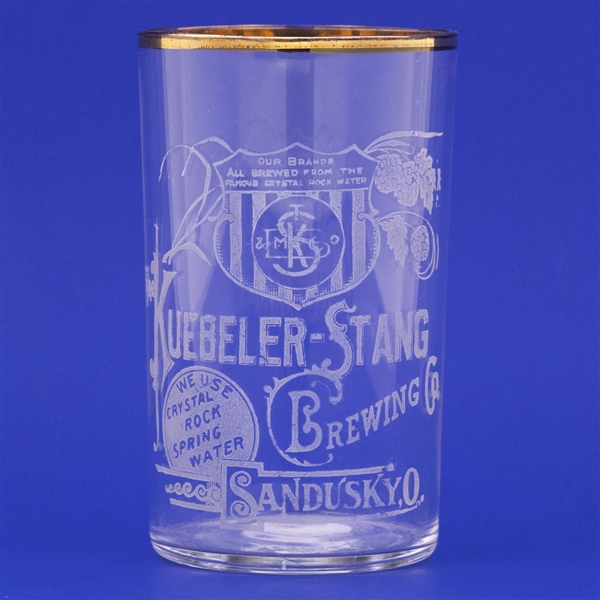 Keubler-Stang Pre-Prohibition Etched Drinking Glass