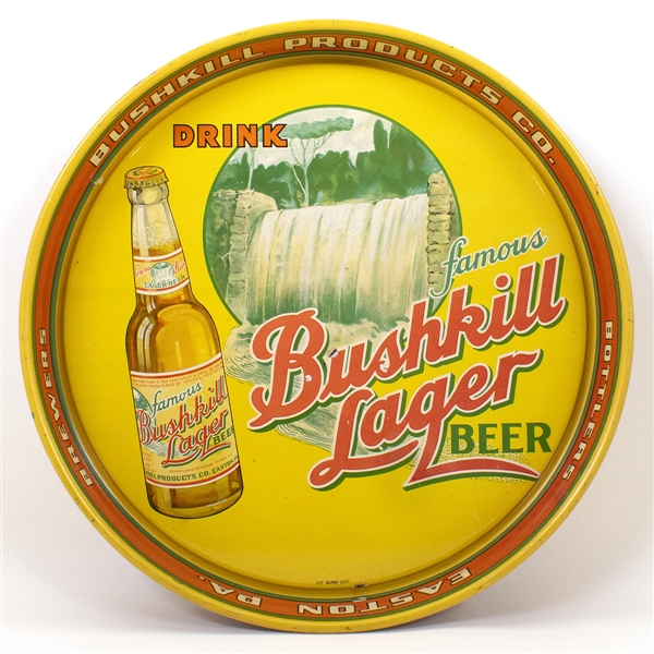 Bushkill Lager Advertising Beer Tray