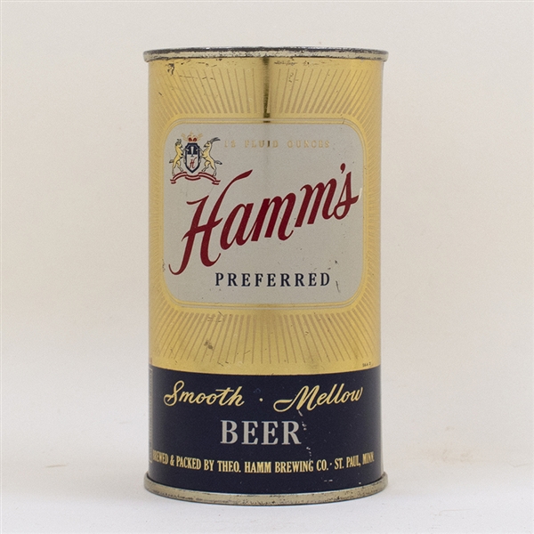 Hamms Smooth Mellow Beer Flat Top Can