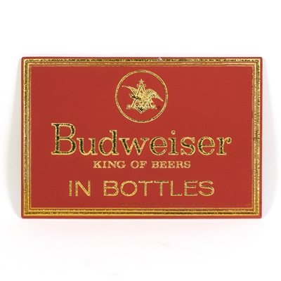Budweiser Beer Reverse Painted Glass Sign
