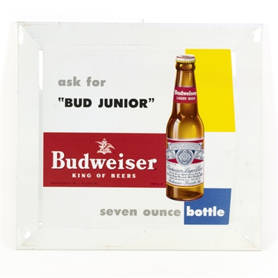 Budweiser “Bud Junior” Tin-Over-Cardboard Sign
