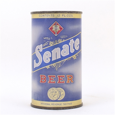 Senate Beer Flat Top Can 132-14 Code 17 1939