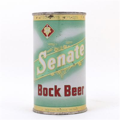 Senate BOCK Beer Flat Can GREEN 132-17