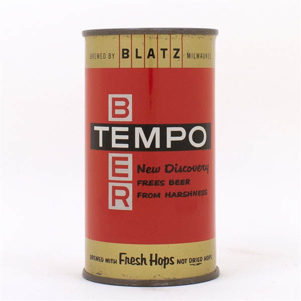 Tempo Beer Blatz Flat Top Can ENAMEL