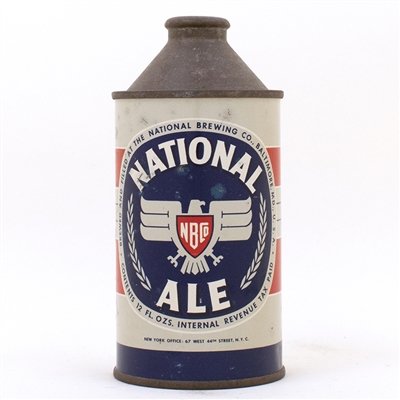 National Ale DULL GRAY Cone Top Can